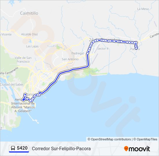 S420 Bus Line Map