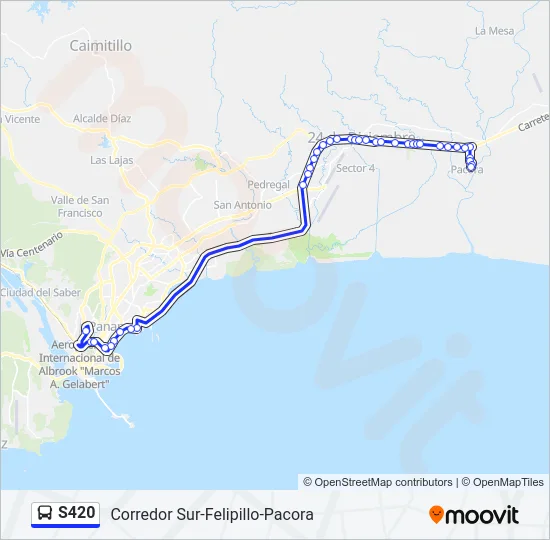 S420 Bus Line Map