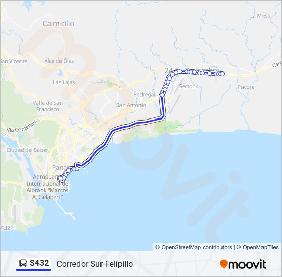 S432 Bus Line Map