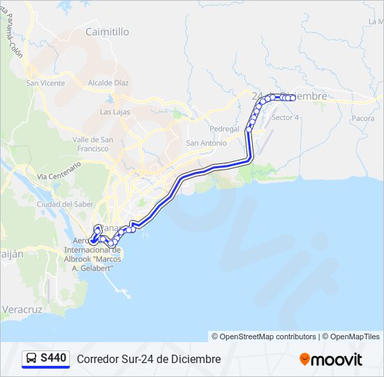 S440 bus Line Map