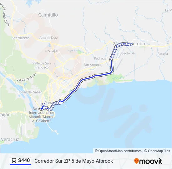 S440 Bus Line Map