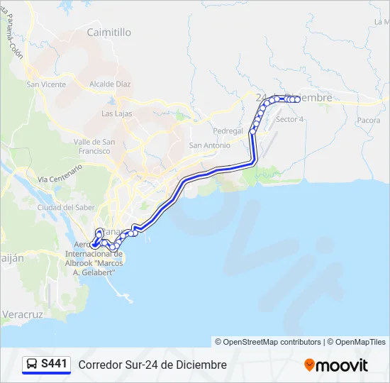 S441 Bus Line Map