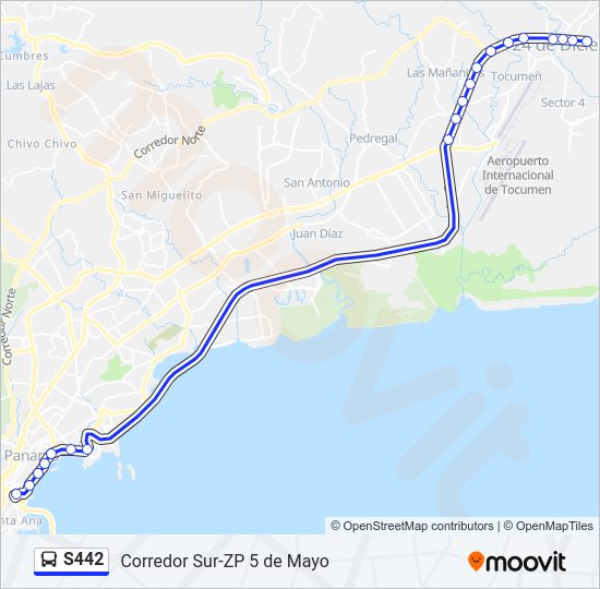 S442 Bus Line Map