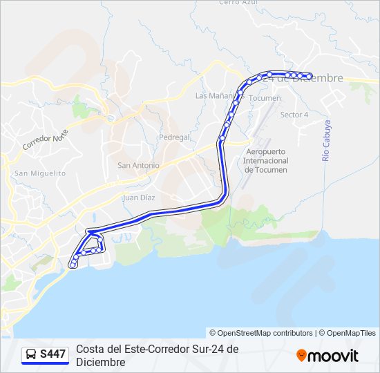 S447 bus Line Map
