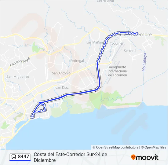 S447 Bus Line Map