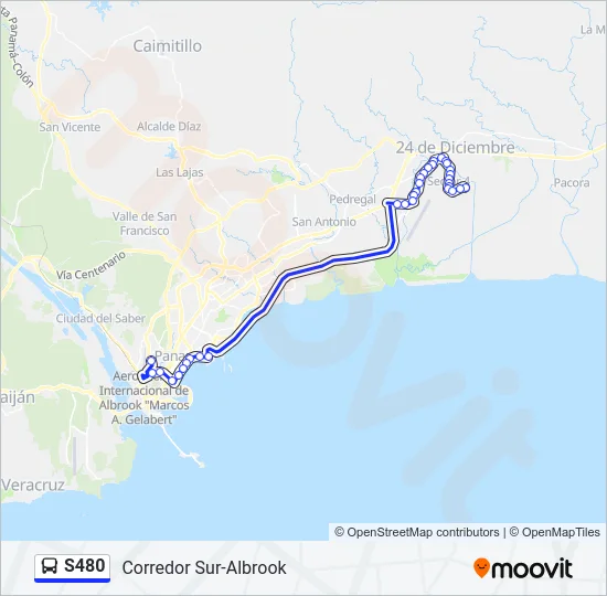 S480 Bus Line Map