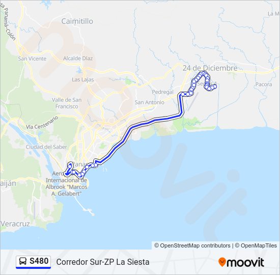 S480 Bus Line Map