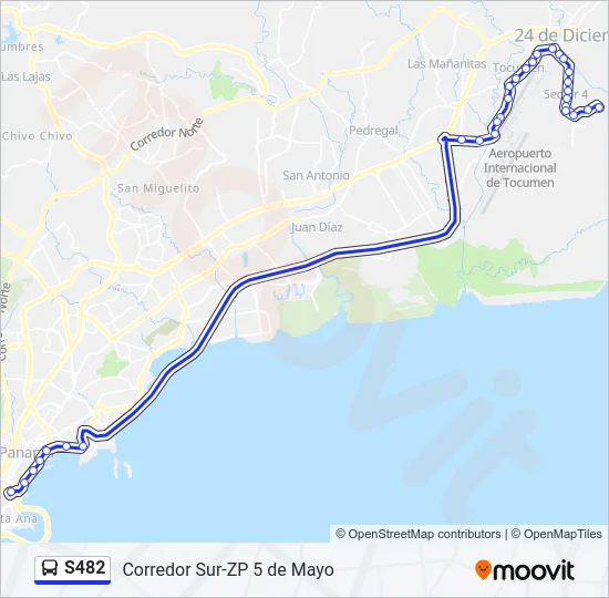 S482 Bus Line Map