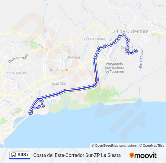 S487 Bus Line Map