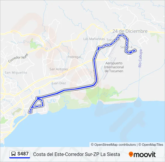 S487 Bus Line Map