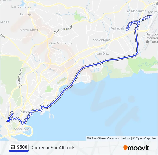 S500 Bus Line Map
