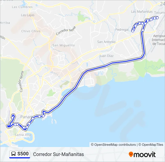 S500 Bus Line Map
