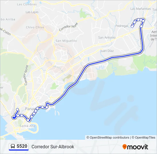 S520 Bus Line Map