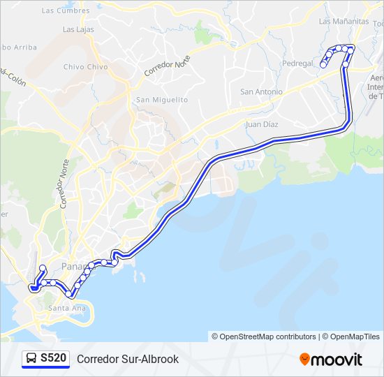 S520 bus Line Map