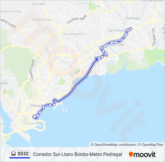 S532 Bus Line Map