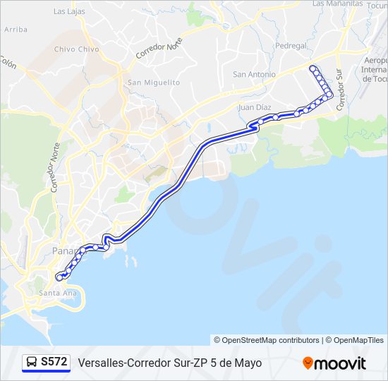 S572 Bus Line Map
