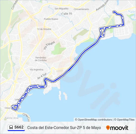 S662 Bus Line Map