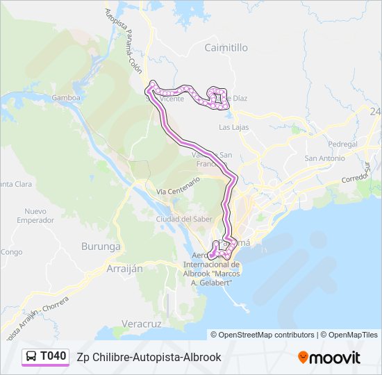 T040 Bus Line Map
