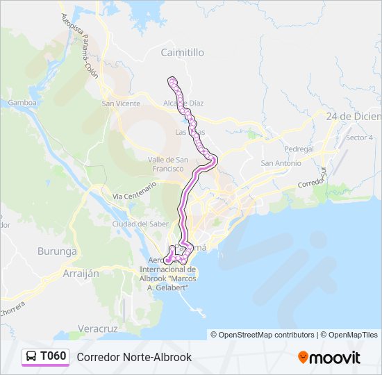 T060 Bus Line Map