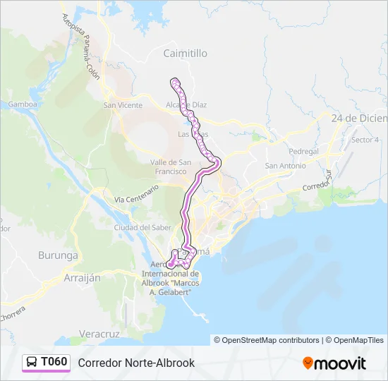 T060 Bus Line Map