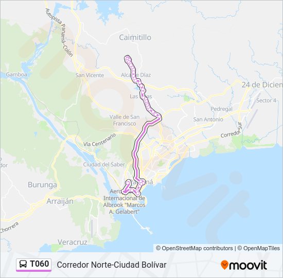 T060 Bus Line Map
