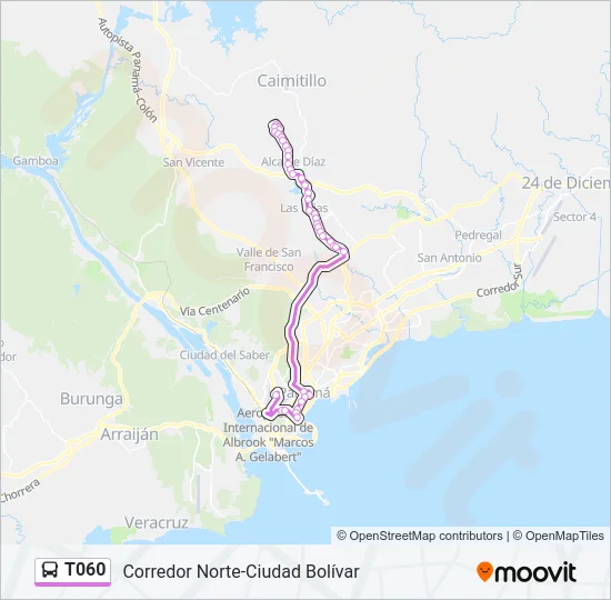 T060 Bus Line Map