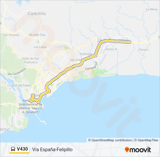 V430 Bus Line Map