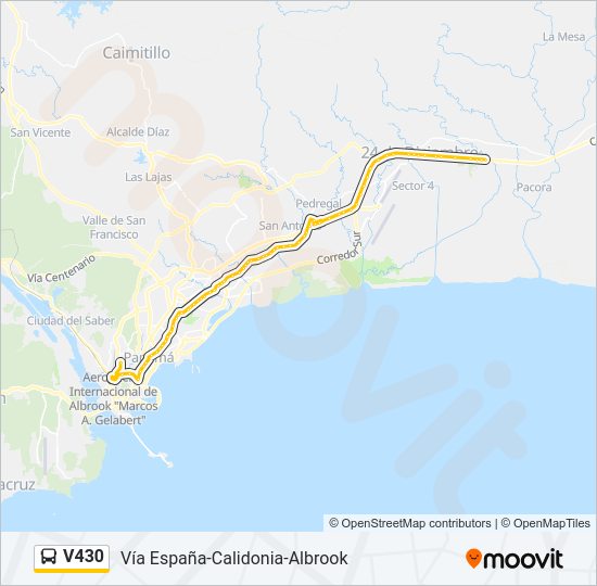V430 Bus Line Map
