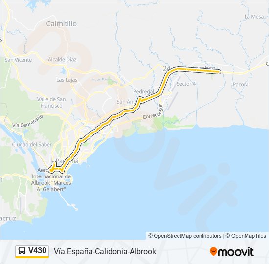 V430 bus Line Map