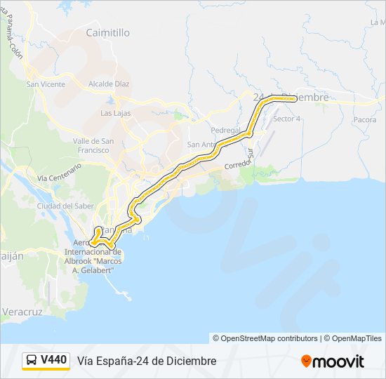 V440 bus Line Map