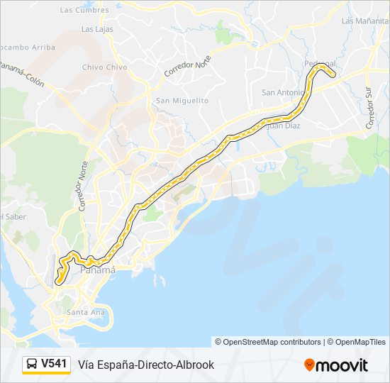 V541 bus Line Map