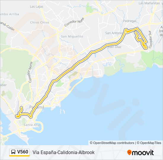 V560 bus Line Map