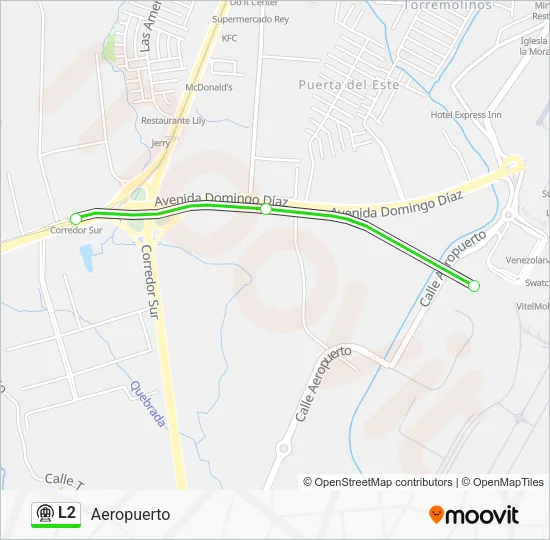 L2 Metro Line Map