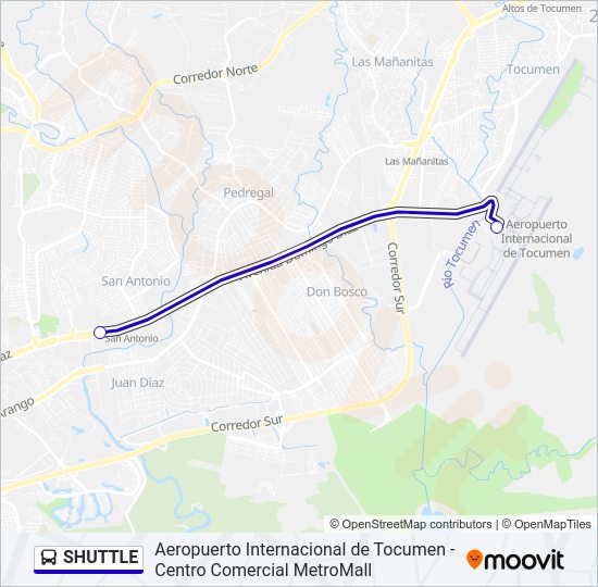 SHUTTLE Bus Line Map