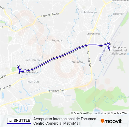 SHUTTLE Bus Line Map
