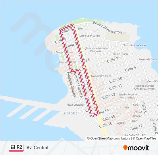 R2 Bus Line Map