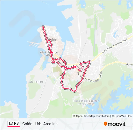 R3 Bus Line Map