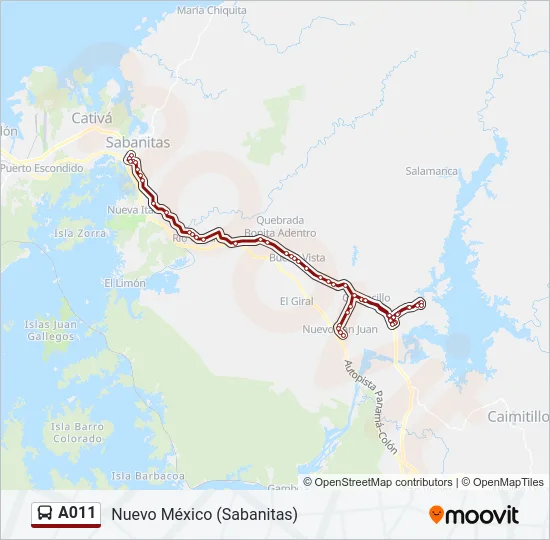 A011 Bus Line Map