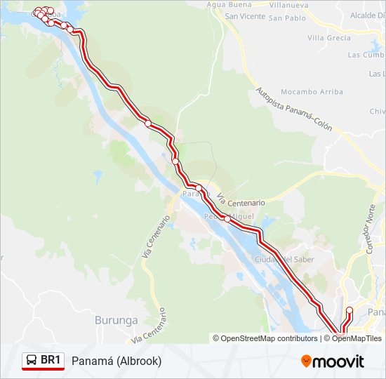 BR1 bus Line Map