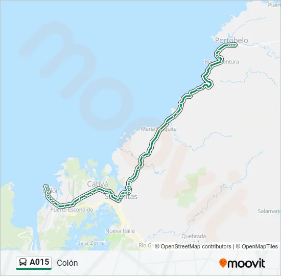 A015 Bus Line Map