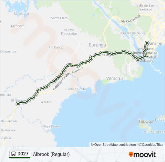 Mapa de D027 de autobús