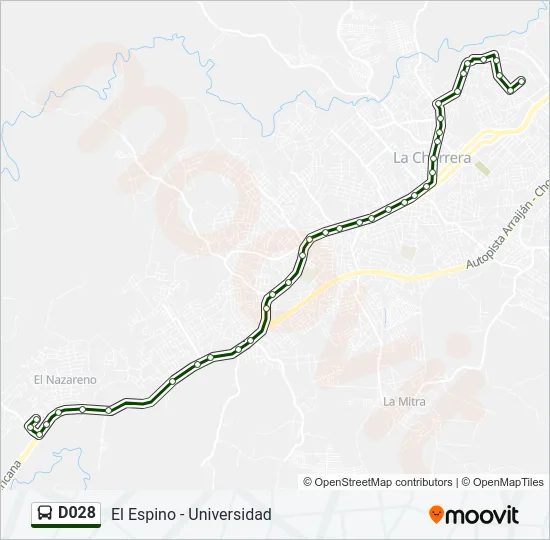 D028 Bus Line Map