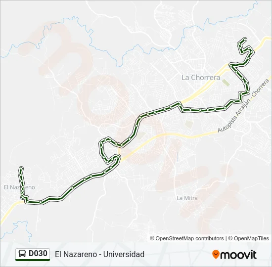 D030 Bus Line Map