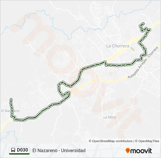 D030 Bus Line Map