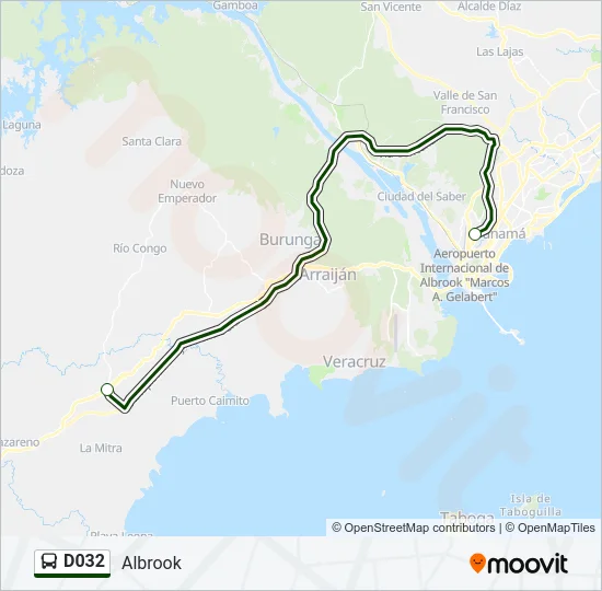 D032 Bus Line Map