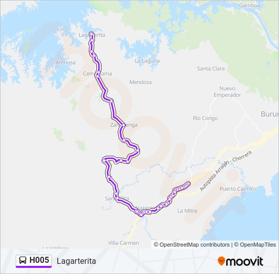 H005 Bus Line Map