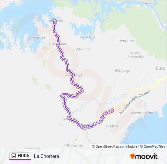 H005 Bus Line Map