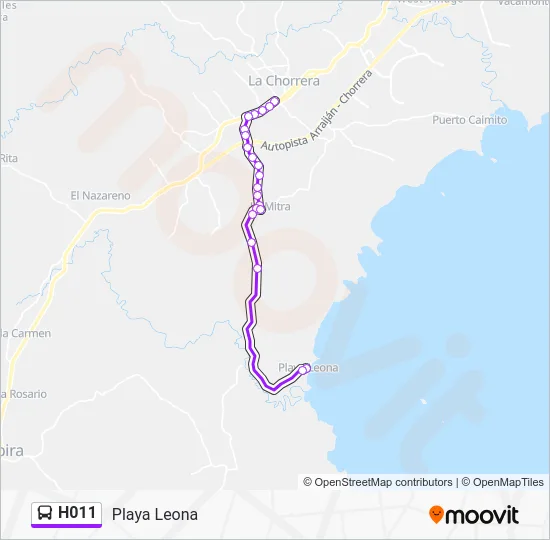 H011 Bus Line Map