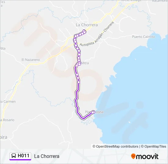 H011 Bus Line Map
