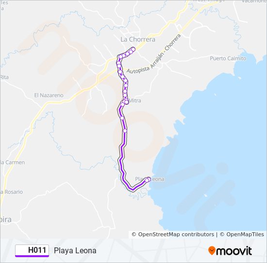 H011 bus Line Map